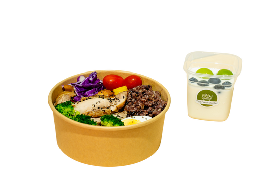 Signature Chicken Rice + Fruit Yogurt