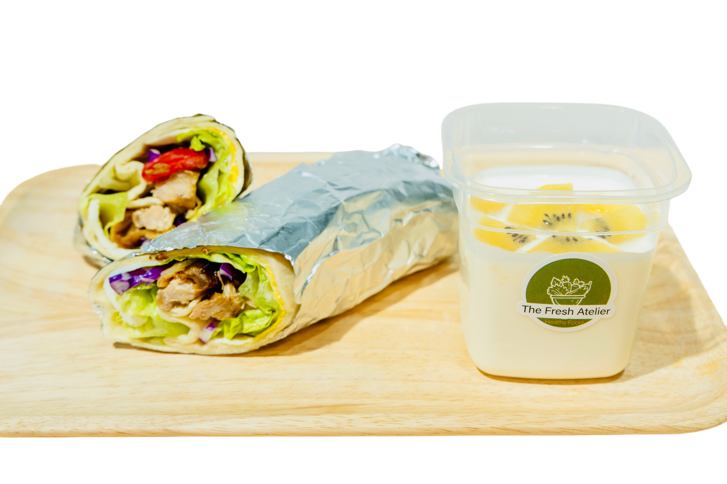 Chicken Wrap + Fruit Yogurt