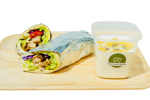 Chicken Wrap + Fruit Yogurt